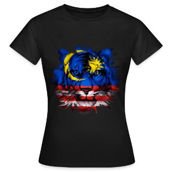Malaisie - T-shirt Femme - noir - Devant - AI Model Female 172 dark (172cm)