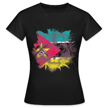 Mozambique - T-shirt Femme - noir - Devant - AI Model Female 172 dark (172cm)