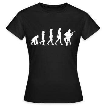Akustikgitarre Gitarristin Gitarrenspielerin - Frauen T-Shirt - Schwarz - Vorne - AI Model Female 172 dark (172cm)