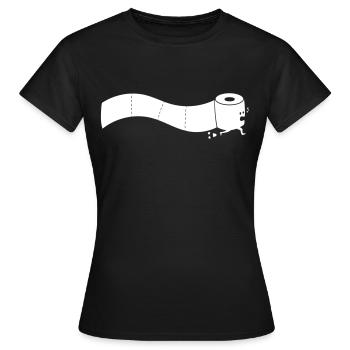 Toilet paper and corona - Women's T-Shirt - black - Front - AI Model Female 172 dark (172cm)