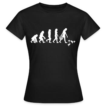 Pilzsammlerin Pilze Sammeln Damen Geschenk - Frauen T-Shirt - Schwarz - Vorne - AI Model Female 172 dark (172cm)