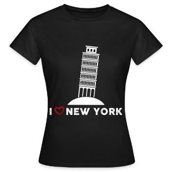 I love new york geschenk humor reise - Frauen T-Shirt - Schwarz - Vorne - AI Model Female 172 dark (172cm)