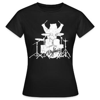Bär Schlagzeug Drumsticks Instrument - Frauen T-Shirt - Schwarz - Vorne - AI Model Female 172 dark (172cm)