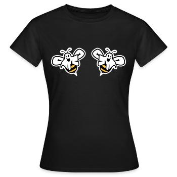 Boo Bees - lustiges Halloween Mädchen Shirt - Frauen T-Shirt - Schwarz - Vorne - AI Model Female 172 dark (172cm)