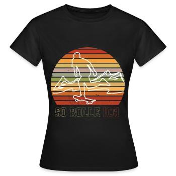 Skateboard Skateboard Skateboarder Patinage - T-shirt Femme - noir - Devant - AI Model Female 172 dark (172cm)