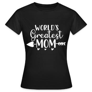 La plus grande maman du monde - T-shirt Femme - noir - Devant - AI Model Female 172 dark (172cm)