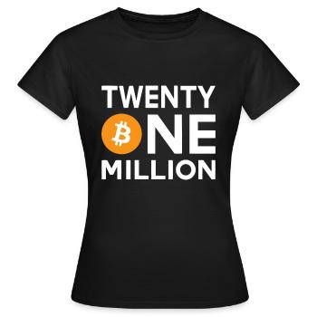 Bitcoin Twenty One Million - Frauen T-Shirt - Schwarz - Vorne - AI Model Female 172 dark (172cm)