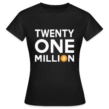 Bitcoin Twenty One Million - Frauen T-Shirt - Schwarz - Vorne - AI Model Female 172 dark (172cm)