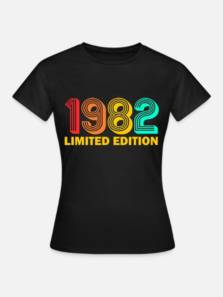 1982 nacido nacido 1982 Regalo Cumpleaños - Camiseta mujer - negro