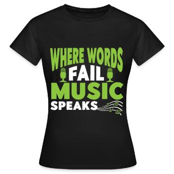 Musiker Musik Rhythmus Notenschlüssel - Frauen T-Shirt - Schwarz - Vorne - AI Model Female 172 dark (172cm)