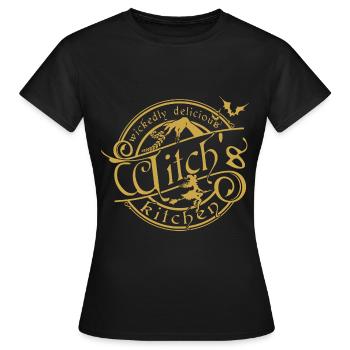 Hexenküche - Frauen T-Shirt - Schwarz - Vorne - AI Model Female 172 dark (172cm)