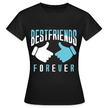 Meilleurs amis Meilleurs bourgeons Meilleur ami - T-shirt Femme - noir - Devant - AI Model Female 172 dark (172cm)