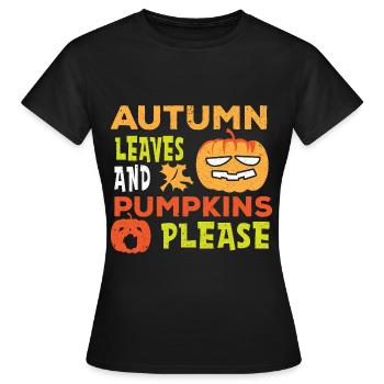 Halloween Kürbis Grusel - Frauen T-Shirt - Schwarz - Vorne - AI Model Female 172 dark (172cm)