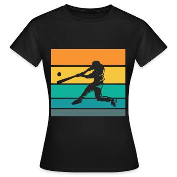 Joueur de baseball Baseball Batteur de batte de baseball - T-shirt Femme - noir - Devant - AI Model Female 172 dark (172cm)