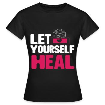 Yoga de méditation auto-guérisseur - T-shirt Femme - noir - Devant - AI Model Female 172 dark (172cm)