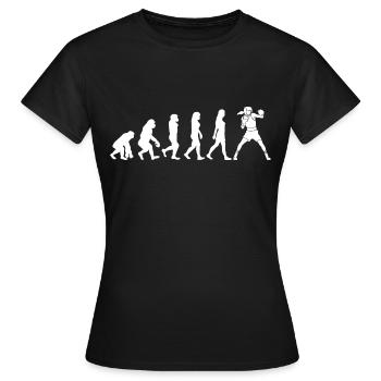 Boxerin Damen Boxen - Frauen T-Shirt - Schwarz - Vorne - AI Model Female 172 dark (172cm)