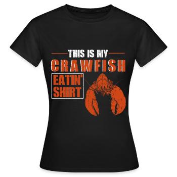 Drôle de crabes de la saison du cancer Cuisiner des crabes Manger des crabes - T-shirt Femme - noir - Devant - AI Model Female 172 dark (172cm)