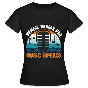 Musiker Musik Rhythmus Notenschlüssel - Frauen T-Shirt - Schwarz - Vorne - AI Model Female 172 dark (172cm)