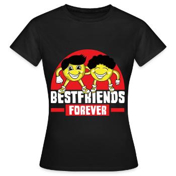 Meilleurs amis Meilleurs bourgeons Meilleur ami - T-shirt Femme - noir - Devant - AI Model Female 172 dark (172cm)