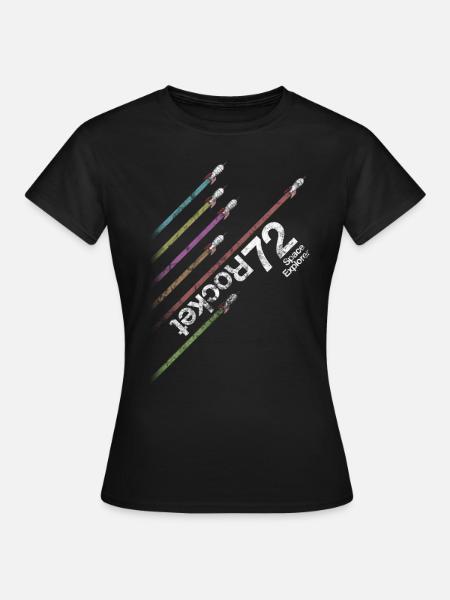 Rocket 72 - Design Rocket 72 Rakete All Shirt - Frauen T-Shirt - Schwarz