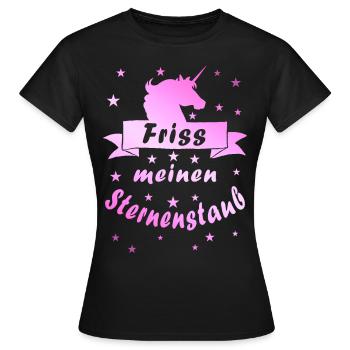 Mange ma poussière d’étoile - T-shirt Femme - noir - Devant - AI Model Female 172 dark (172cm)
