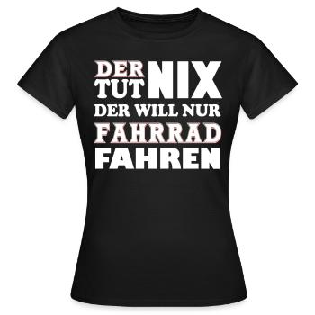Il ne fait rien - T-shirt Femme - noir - Devant - AI Model Female 172 dark (172cm)