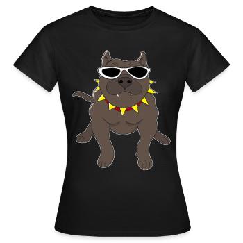 Kampfhund der Hund Geschenkidee Weihnachtsgeschenk - Frauen T-Shirt - Schwarz - Vorne - AI Model Female 172 dark (172cm)