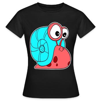 Petite escargot enfants idée cadeau mignon mignon - T-shirt Femme - noir - Devant - AI Model Female 172 dark (172cm)