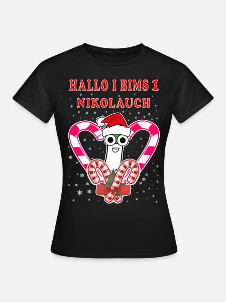 Nikolauch Weihnachten Weihnachtsmann Geschenkidee - Frauen T-Shirt - Schwarz