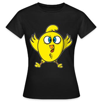 Birdie bird chick - Women's T-Shirt - black - Front - AI Model Female 172 dark (172cm)