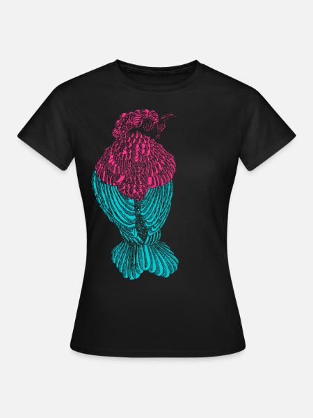 Bunter Vogel - Frauen T-Shirt - Schwarz