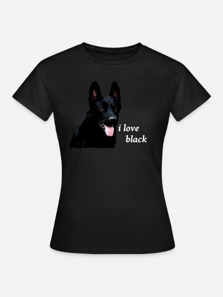 Pastore tedesco pastore cane nero - Maglietta da donna - nero