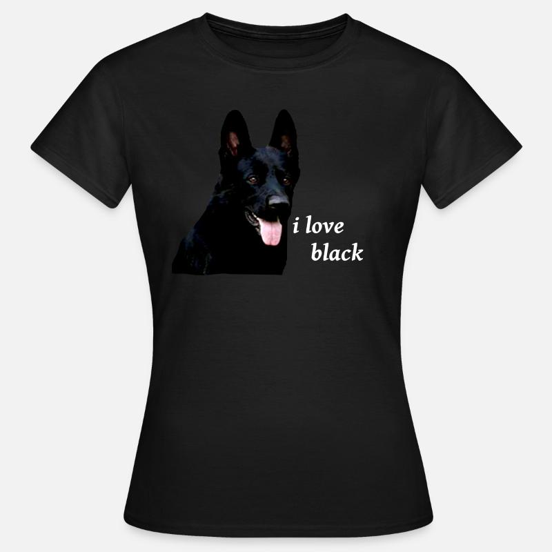 Schäferhund Deutscher Schäferhund schwarzer Hund - Frauen T-Shirt - Schwarz