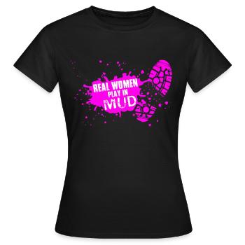 Real women - Frauen T-Shirt - Schwarz - Vorne - AI Model Female 172 dark (172cm)