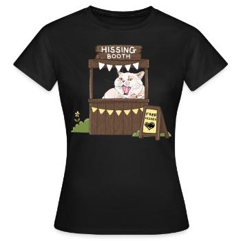 Free Hisses - Hissing Booth - Women's T-Shirt - black - Front - AI Model Female 172 dark (172cm)