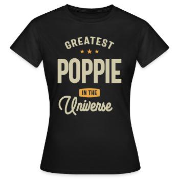 Le plus grand coquelicot de l’univers - Grand-père - T-shirt Femme - noir - Devant - AI Model Female 172 dark (172cm)