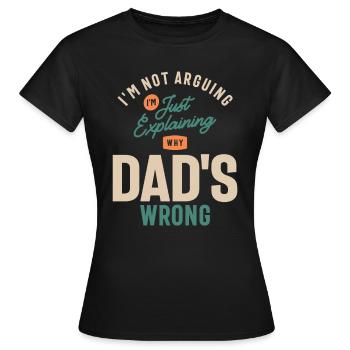 Papas Unrecht erklären - Die Einsicht des Großvaters - Frauen T-Shirt - Schwarz - Vorne - AI Model Female 172 dark (172cm)