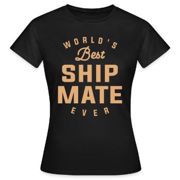 Der beste Schiffskamerad der Welt aller Zeiten - Frauen T-Shirt - Schwarz - Vorne - AI Model Female 172 dark (172cm)