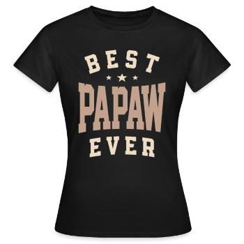 Meilleur papaw de tous les temps - Papa Grand-père - T-shirt Femme - noir - Devant - AI Model Female 172 dark (172cm)