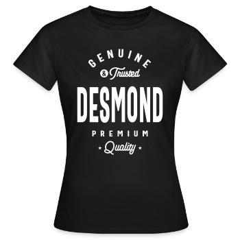 Desmond Genuine & Trusted - Women's T-Shirt - black - Front - AI Model Female 172 dark (172cm)