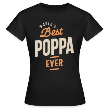 Poppa: Unmatched Excellence - Women's T-Shirt - black - Front - AI Model Female 172 dark (172cm)