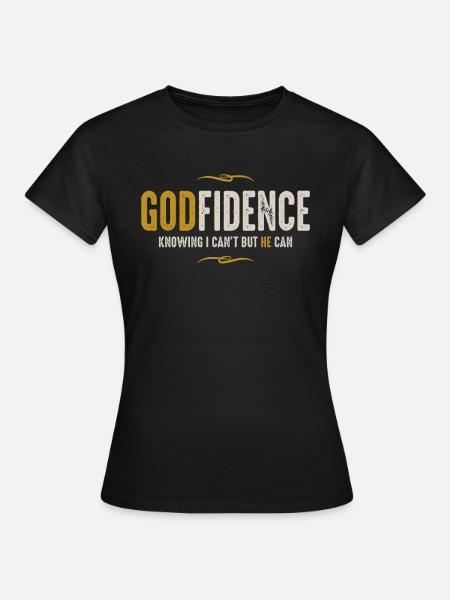 Faith-Inspired - Gottvertrauen Ich kann es nicht Er kann - Frauen T-Shirt - Schwarz