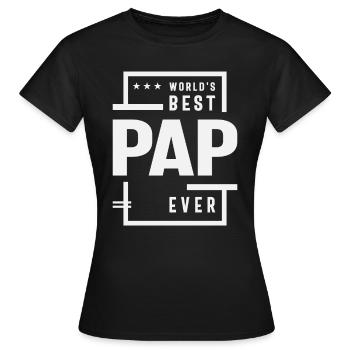 Der beste Papa der Welt aller Zeiten Lustiger Papa Opa - Frauen T-Shirt - Schwarz - Vorne - AI Model Female 172 dark (172cm)