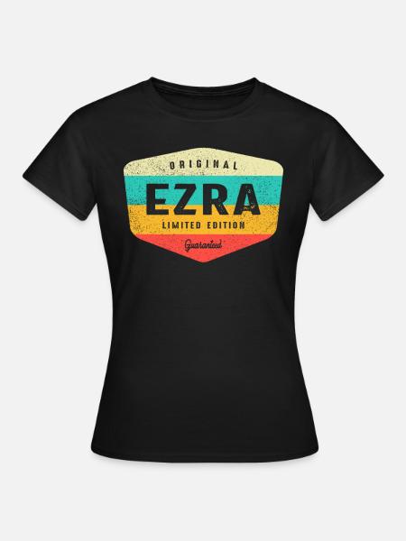 Ezra Personalisierter Name - Ezra - Frauen T-Shirt - Schwarz