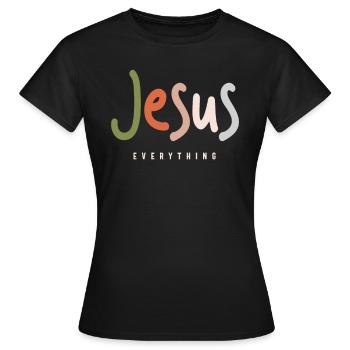 Jesus Alles Inspirierendes christliches Zitat - Frauen T-Shirt - Schwarz - Vorne - AI Model Female 172 dark (172cm)