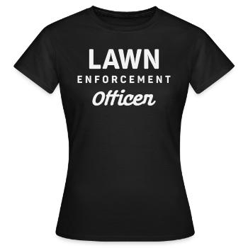 Agent d’application de la pelouse Tonte de pelouse Aménagement paysager - T-shirt Femme - noir - Devant - AI Model Female 172 dark (172cm)