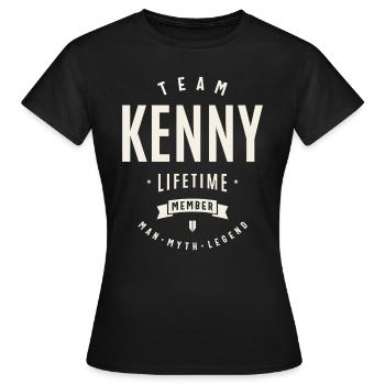 Membre à vie de l’équipe Kenny Funny Name Kenny - T-shirt Femme - noir - Devant - AI Model Female 172 dark (172cm)