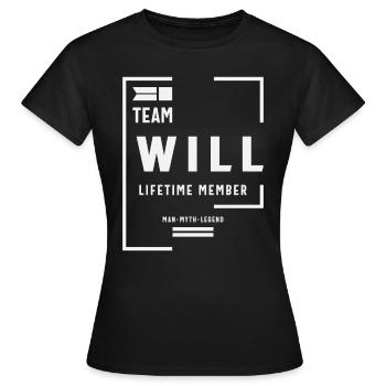 Team Will Lebenslanges Mitglied Lustiger Name Will - Frauen T-Shirt - Schwarz - Vorne - AI Model Female 172 dark (172cm)