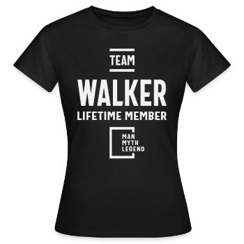 Membre à vie de l’équipe Walker Funny Name Walker - T-shirt Femme - noir - Devant - AI Model Female 172 dark (172cm)