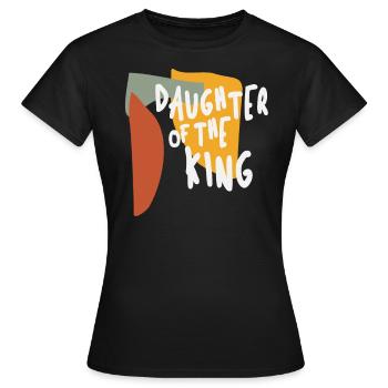 Tochter des Königs - Ermächtigendes christliches Zitat - Frauen T-Shirt - Schwarz - Vorne - AI Model Female 172 dark (172cm)